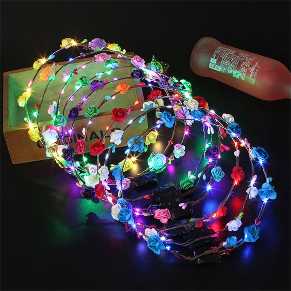 flashing led glow rose crown headbands lights party rave floral hair garland wreath wedding flower girl headpiece decor
flashing led glow rose crown headbands lights party rave floral hair garland wreath wedding flower girl headpiece decor