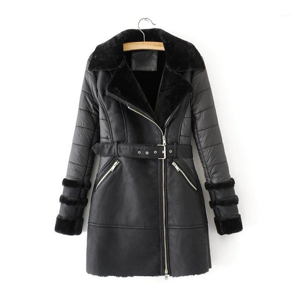 winter women pu black 2019 fashion coat ladies leather sashes zippers turn down collar long female patchwork warm chic coats1
winter women pu black 2019 fashion coat ladies leather sashes zippers turn down collar long female patchwork warm chic coats1