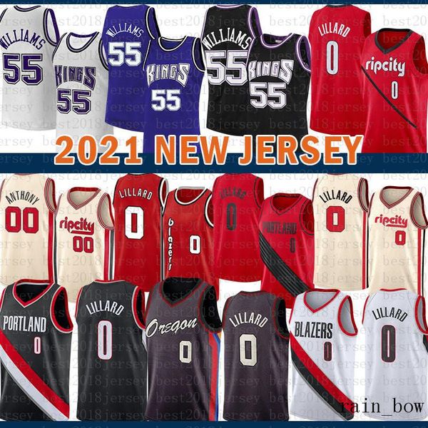 2021 new basketball jersey sacramento kings portland trail blazer jason 55 williams damian 0 lillard mens cj 3 mccollum gold, Black;red 
2021 new basketball jersey sacramento kings portland trail blazer jason 55 williams damian 0 lillard mens cj 3 mccollum gold, Black;red