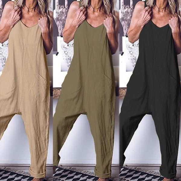 womens casual jumpsuits 2021 zanzea plus size linen overalls kaftan strap rompers pantalon female harem pants combinaison femme, Black;white
womens casual jumpsuits 2021 zanzea plus size linen overalls kaftan strap rompers pantalon female harem pants combinaison femme, Black;white