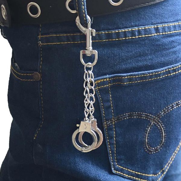 keychains creative man handcuff keychain charms pendant car key keyring handbag chain chaveiro, Silver
keychains creative man handcuff keychain charms pendant car key keyring handbag chain chaveiro, Silver