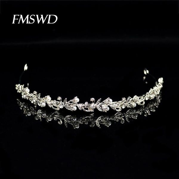 vintage rhoudium color trendy rhinestone bride leaves crown pearl bride baroque leaf tiara for wedding hair accessories headress, Golden;silver
vintage rhoudium color trendy rhinestone bride leaves crown pearl bride baroque leaf tiara for wedding hair accessories headress, Golden;silver