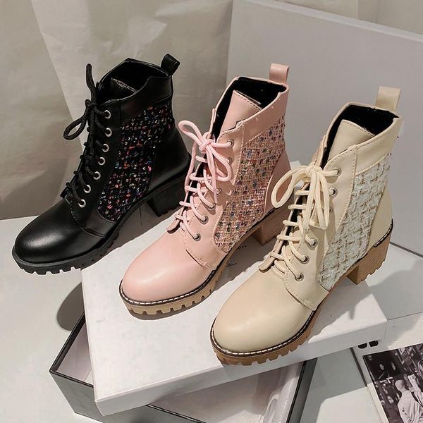 ymechic fashion bling plaid lace up block high heel womens boots ankle pink black autumn winter woman shoes footwear booties 43
ymechic fashion bling plaid lace up block high heel womens boots ankle pink black autumn winter woman shoes footwear booties 43