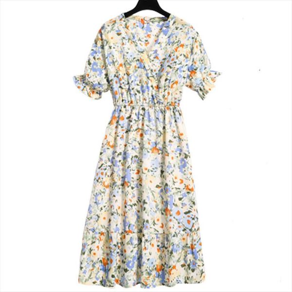 chiffon spring summer dress women elastic waist v neck splice pullover print floral sweet slim vestidos femme clothing 2020, Black;gray
chiffon spring summer dress women elastic waist v neck splice pullover print floral sweet slim vestidos femme clothing 2020, Black;gray