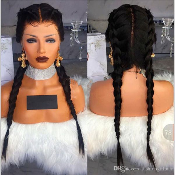 new arrival natural color braids with baby hair synthetic lace front wigs braided box braids wig long glueless heat resistant fiber, Black
new arrival natural color braids with baby hair synthetic lace front wigs braided box braids wig long glueless heat resistant fiber, Black