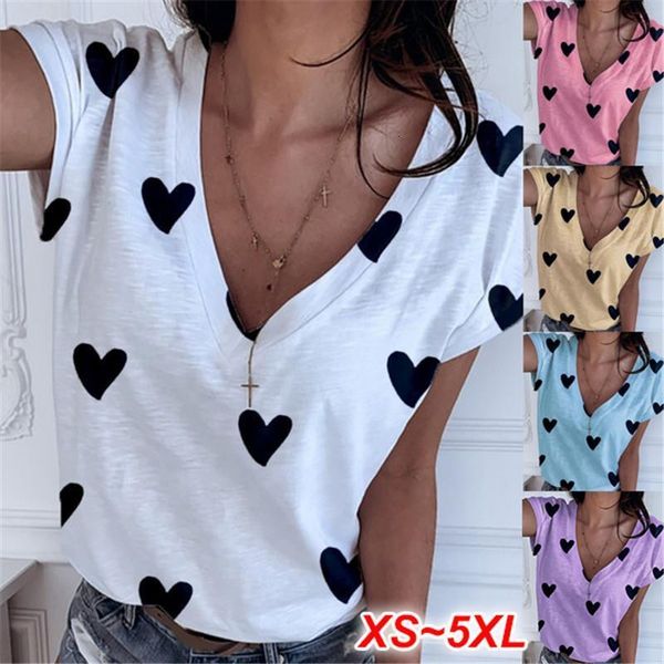 4xl 5xl big size short sleeve v-neck women heart t shirt casual loose plus size 2020 new summer tee shirt for, White
4xl 5xl big size short sleeve v-neck women heart t shirt casual loose plus size 2020 new summer tee shirt for, White