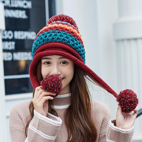 beanie/skull caps 2021 autumn winter women warm plush padded knitted beanies tab hat girl pom poms bonnet, Blue;gray
beanie/skull caps 2021 autumn winter women warm plush padded knitted beanies tab hat girl pom poms bonnet, Blue;gray