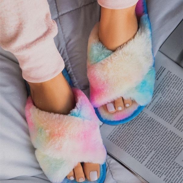 winter home furry slippers women faux fur soft warm flats slip on house multicolor slides footwear plus size 36-43 whosale y201026, Black
winter home furry slippers women faux fur soft warm flats slip on house multicolor slides footwear plus size 36-43 whosale y201026, Black