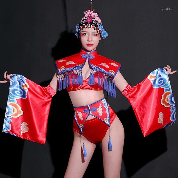 stage wear bar costumes chinese beijing opera festival female singer dj dancer bikini pold dance clothes rave party dn48201, Black;red
stage wear bar costumes chinese beijing opera festival female singer dj dancer bikini pold dance clothes rave party dn48201, Black;red
