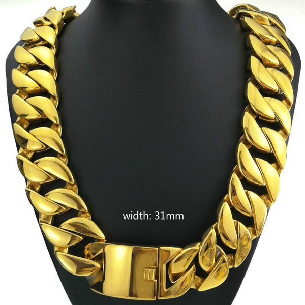 gold filled 316l stainless steel all polished 31mm width very heavy long chain 60-90cm necklace jewelry n39 a1, Silver
gold filled 316l stainless steel all polished 31mm width very heavy long chain 60-90cm necklace jewelry n39 a1, Silver