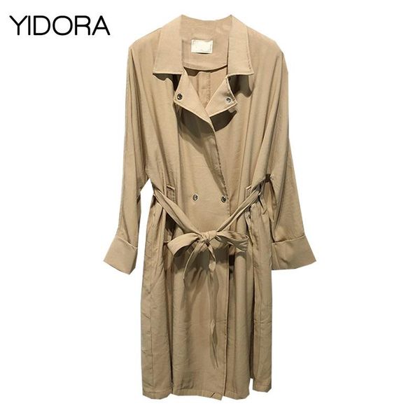 women notched midi trench dress coat with waist bow tie - fall 2020 ladies/female black/khaki long trench coat outwear, Tan;black
women notched midi trench dress coat with waist bow tie - fall 2020 ladies/female black/khaki long trench coat outwear, Tan;black