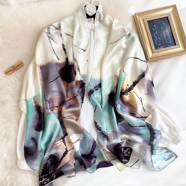 scarves 2021 women 100% real silk scarf shawls lady neck wrap floral hijab headband foulard female summer bandana, Blue;gray
scarves 2021 women 100% real silk scarf shawls lady neck wrap floral hijab headband foulard female summer bandana, Blue;gray