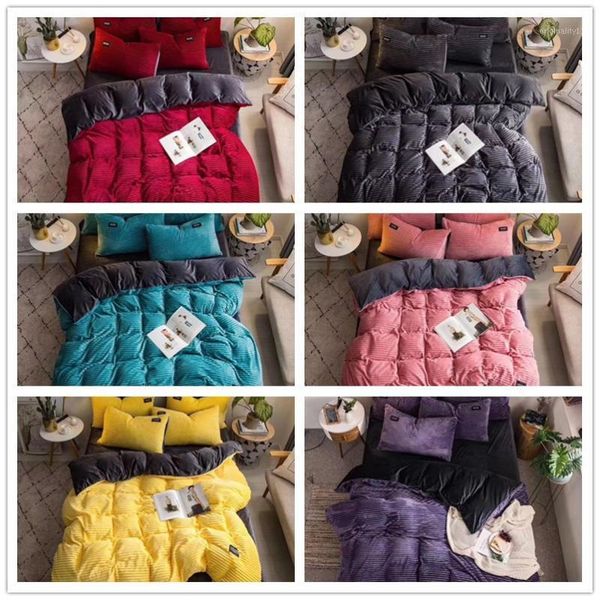 4pcs bedding sets quilt cover bed sheet pillow cover comforter thickened pure color double faced down feather duvet new1
4pcs bedding sets quilt cover bed sheet pillow cover comforter thickened pure color double faced down feather duvet new1