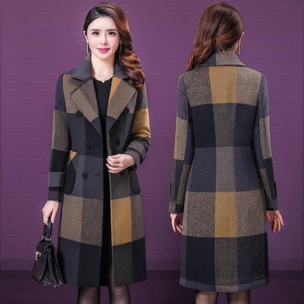 women's wool & blends 2021 winter plaid woolen coat women elegant long sleeve ladies mink velvet female jacket overcoats m730, Black
women's wool & blends 2021 winter plaid woolen coat women elegant long sleeve ladies mink velvet female jacket overcoats m730, Black