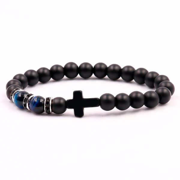 new style cross bracelet men natural higth quality tiger eye stone beads bracelets matte onyx men bracelet jewelry, Black
new style cross bracelet men natural higth quality tiger eye stone beads bracelets matte onyx men bracelet jewelry, Black