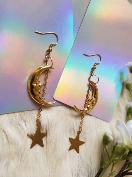 Original Design~Moon and Stars Earrings,Celestial Earrings,Crescent Moon Earrings,Celestial Gift for Her, Silver
Original Design~Moon and Stars Earrings,Celestial Earrings,Crescent Moon Earrings,Celestial Gift for Her, Silver
