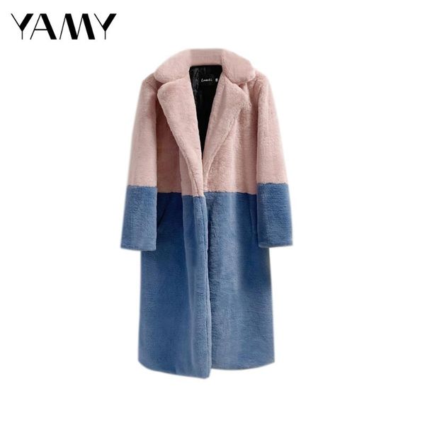 women's fur & faux winter long straight suit collar patchwork overcoat with covered buttons 2021 fashion korean warm loose coat for wom, Black
women's fur & faux winter long straight suit collar patchwork overcoat with covered buttons 2021 fashion korean warm loose coat for wom, Black