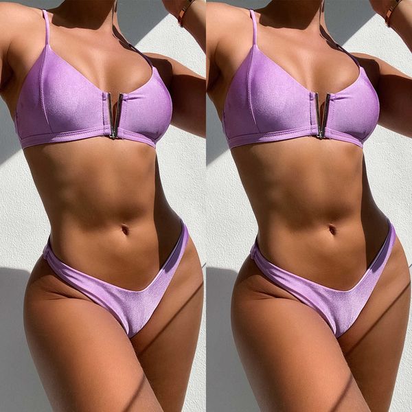 macaron purple women's bikini set swimsuit two piece filled bra swimwear beachwear metal v-shaped buckle sleeveless a, White;black
macaron purple women's bikini set swimsuit two piece filled bra swimwear beachwear metal v-shaped buckle sleeveless a, White;black