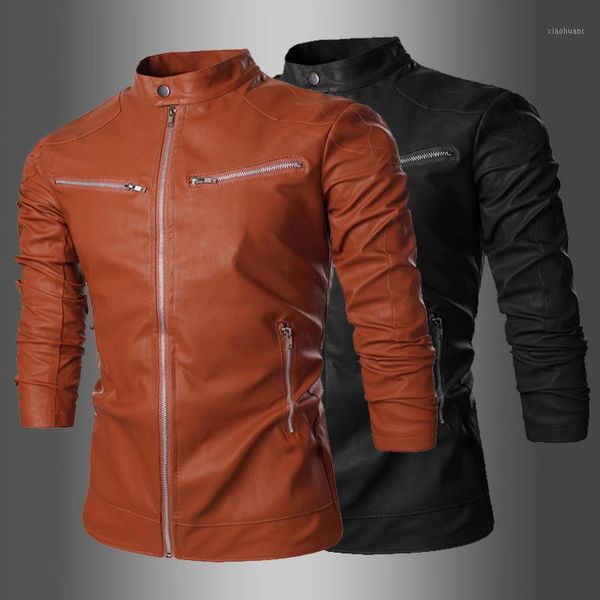 men's wear new style beckham celebrity style locomotive leather men solid color zipper casual leather coat 75751, Black
men's wear new style beckham celebrity style locomotive leather men solid color zipper casual leather coat 75751, Black