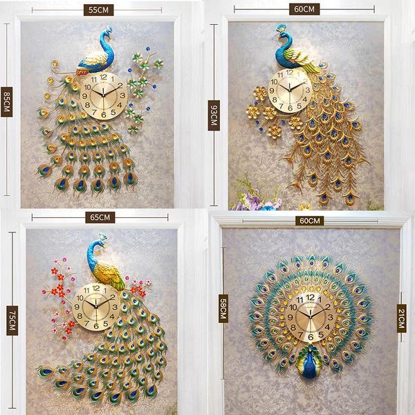 home decor peacock wall clock for living room bedroom silent wall watch creative metal digital clock modern design clocks
home decor peacock wall clock for living room bedroom silent wall watch creative metal digital clock modern design clocks
