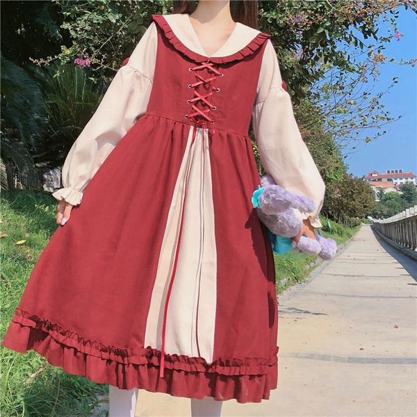 new spring lolita womene elegant patchwork kawaii party streetwear japanese style sweet korean women 2021 r88j, Black;gray
new spring lolita womene elegant patchwork kawaii party streetwear japanese style sweet korean women 2021 r88j, Black;gray