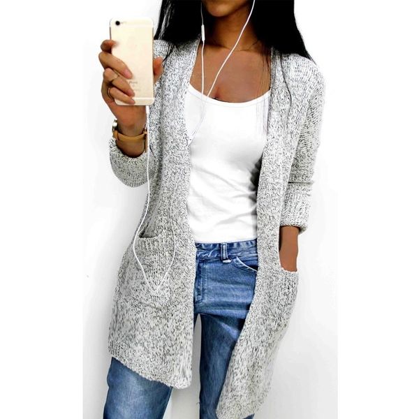 autumn winter women long sleeve loose knitting soft cardigan pocket sweater cadigan womens female pull femme cardigans y200910, White;black
autumn winter women long sleeve loose knitting soft cardigan pocket sweater cadigan womens female pull femme cardigans y200910, White;black