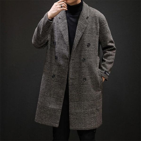 men's wool & blends casual double breasted mens overcoat winter jacket men turn-down collar long windproof warm coat, Black
men's wool & blends casual double breasted mens overcoat winter jacket men turn-down collar long windproof warm coat, Black