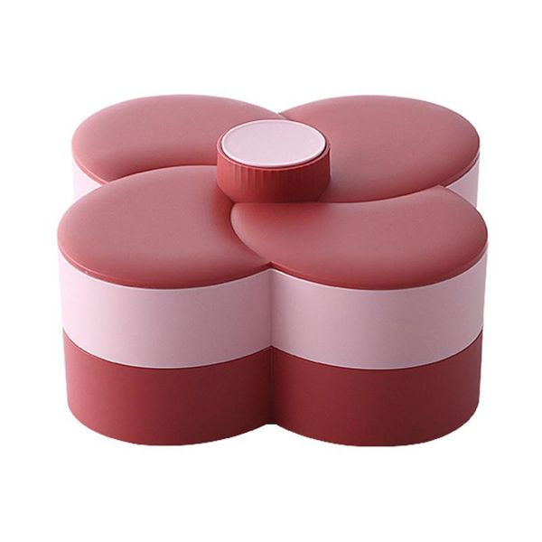 with lid tabledecor double layers rotating candy box dried fruit pp snack storage tray home partition dustproof flower type
with lid tabledecor double layers rotating candy box dried fruit pp snack storage tray home partition dustproof flower type