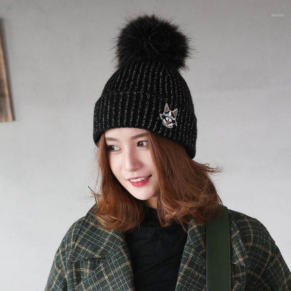knitted beanies cap hat winter female fur hat winter for women girl 's1, Blue;gray
knitted beanies cap hat winter female fur hat winter for women girl 's1, Blue;gray