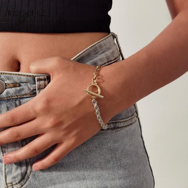 ingesight.z toggle clasp circle bracelets bangles twisted metal rope chain bracelets simple minimalist wrist chain women jewelry, Black
ingesight.z toggle clasp circle bracelets bangles twisted metal rope chain bracelets simple minimalist wrist chain women jewelry, Black