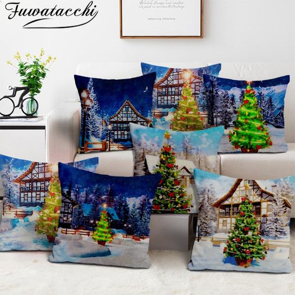 cushion/decorative pillow fuwatacchi cushion cover christmas tree decorative case xmas snow scene pillows covers for sofa car home decor pil
cushion/decorative pillow fuwatacchi cushion cover christmas tree decorative case xmas snow scene pillows covers for sofa car home decor pil