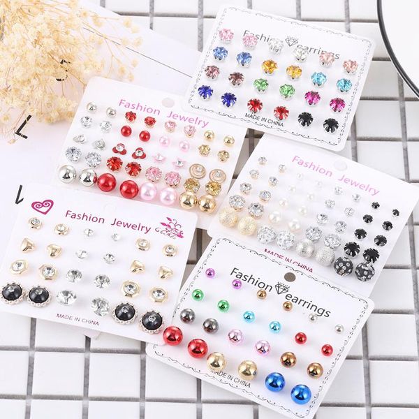 luxurious women's earrings set pearl earrings for women bohemian fashion jewelry geometric crystal colorful stud, Golden;silver
luxurious women's earrings set pearl earrings for women bohemian fashion jewelry geometric crystal colorful stud, Golden;silver