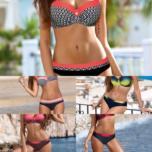 push up bikini set swimwear women swimsuit gradient bathing suit women halter biquini print beach wear brazilia bikini 2020 y1120, White;black
push up bikini set swimwear women swimsuit gradient bathing suit women halter biquini print beach wear brazilia bikini 2020 y1120, White;black