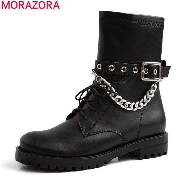 2020 autumn winter fashion genuine leather ankle boots low heel round toe fashion buckle women brand boots210, Black
2020 autumn winter fashion genuine leather ankle boots low heel round toe fashion buckle women brand boots210, Black