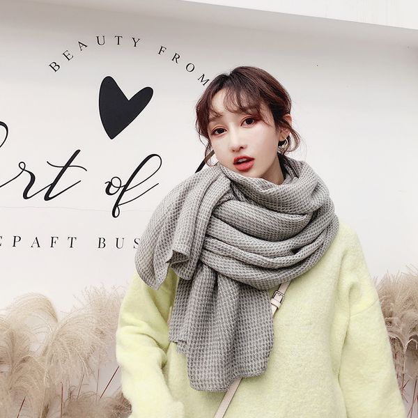 autumn and winter new plaid scarf women's brand version versatile student knitting wool long thick warm neck shawl klwe, Blue;gray
autumn and winter new plaid scarf women's brand version versatile student knitting wool long thick warm neck shawl klwe, Blue;gray