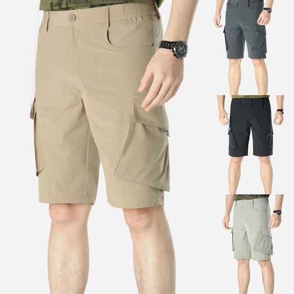 men's shorts men short cargo pants knee summer sport casual solid color multi pockets trousers, White;black
men's shorts men short cargo pants knee summer sport casual solid color multi pockets trousers, White;black