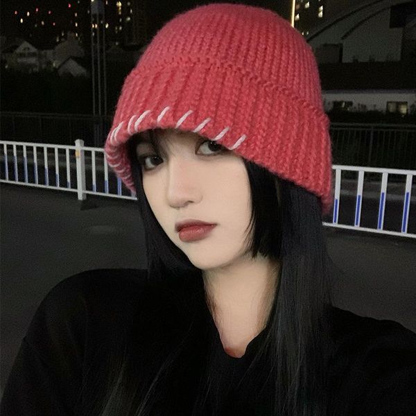 beanie/skull caps hand-knitted thick wool bucket hat female autumn/winter retro wild warm, Blue;gray
beanie/skull caps hand-knitted thick wool bucket hat female autumn/winter retro wild warm, Blue;gray