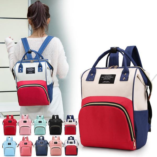 Multifunctional Baby Bag Fashion Mother Bag Baby Bottle Backpack Diaper Backpack Large Capacity Outdoor Travel Bag Retail Mother Gift