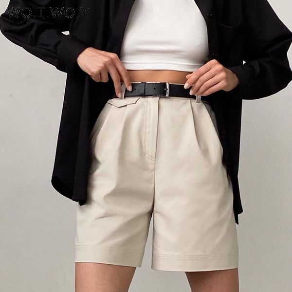 wotwoy casual summer high waisted shorts women solid loose streetwear short pants female korean style simple trousers 2022, White;black
wotwoy casual summer high waisted shorts women solid loose streetwear short pants female korean style simple trousers 2022, White;black