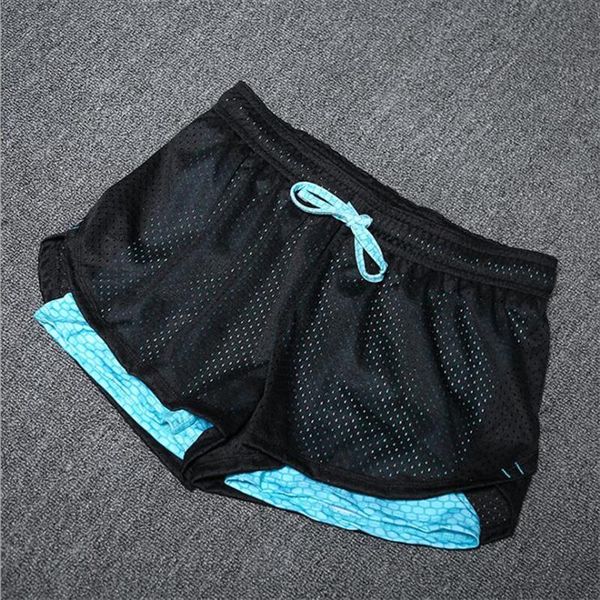 summer women cotton mesh short pants work out two layer fitness fold short pants cool wear drawstring clothing, White;black
summer women cotton mesh short pants work out two layer fitness fold short pants cool wear drawstring clothing, White;black