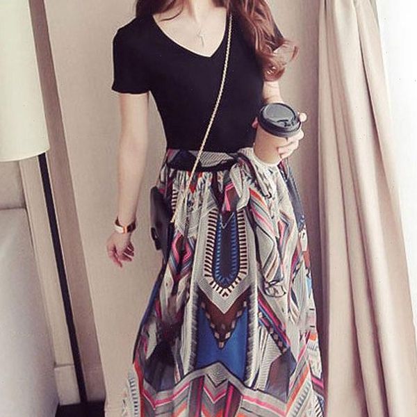 cc dress fashion women splice printing plus size cut out short sleeves dress vestido longo vintage sukienki, Black;gray
cc dress fashion women splice printing plus size cut out short sleeves dress vestido longo vintage sukienki, Black;gray
