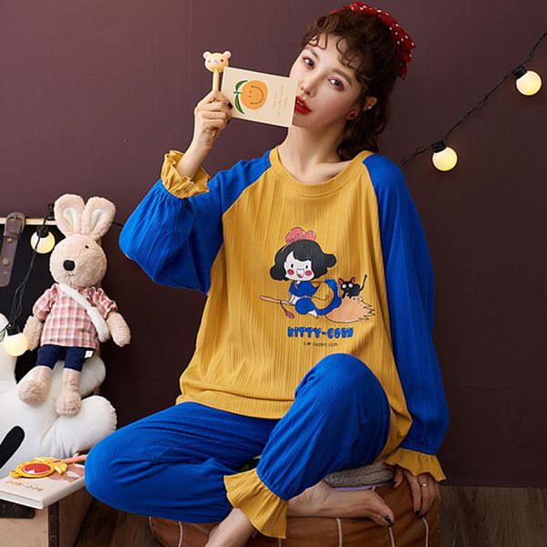 2021 new style women's autumn spring pajama set sweet sleepwear o neck long sleeve printing casual female homewear ladies sb3m, Black;red
2021 new style women's autumn spring pajama set sweet sleepwear o neck long sleeve printing casual female homewear ladies sb3m, Black;red