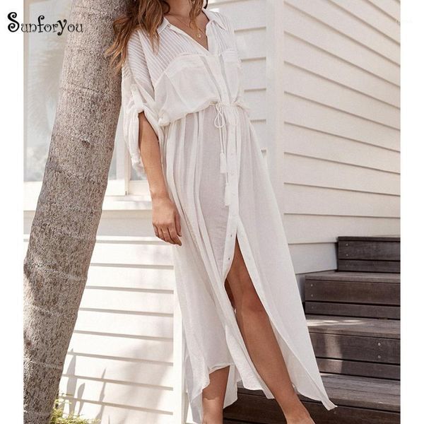 summer boho dress 2020 cotton maxi beach dress robe longue vestidos beach tunic v neck split white long ladies casual1, White;black
summer boho dress 2020 cotton maxi beach dress robe longue vestidos beach tunic v neck split white long ladies casual1, White;black