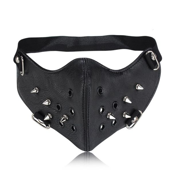 biker black rock steampunk gothic punk pu leather rivet half-face mask masquerade for cosplay party supplies
biker black rock steampunk gothic punk pu leather rivet half-face mask masquerade for cosplay party supplies