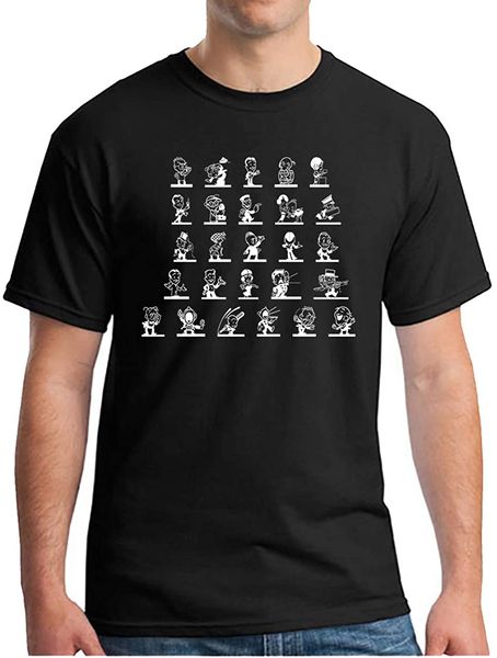 men's retro cartoon soft fitted print pure cotton comfort short sleeve crew neck t-shirts novel casual sportswear tees wholesale, White;black
men's retro cartoon soft fitted print pure cotton comfort short sleeve crew neck t-shirts novel casual sportswear tees wholesale, White;black