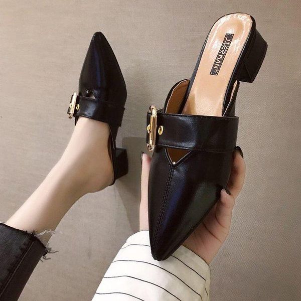 shoes mules for women 2021 med slippers casual slides pointed toe square heel pantofle luxury block new cover rome rubber pu, Black
shoes mules for women 2021 med slippers casual slides pointed toe square heel pantofle luxury block new cover rome rubber pu, Black