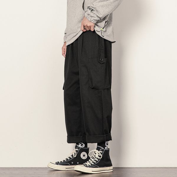 wesley studio 2020 winter new versatile solid large pocket loose straight casual pants for men, Black
wesley studio 2020 winter new versatile solid large pocket loose straight casual pants for men, Black