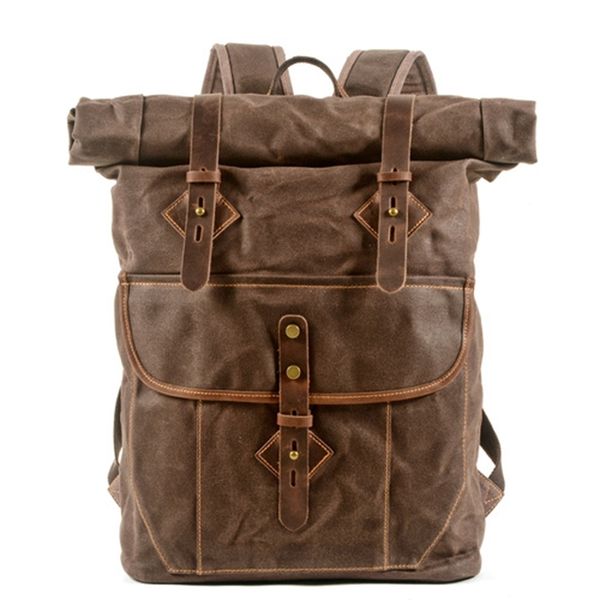 5012 roll leather rucksack waxed tarp retro backpack hiking bag anti theft travel dwaterproof water bags man's lapjjcf
5012 roll leather rucksack waxed tarp retro backpack hiking bag anti theft travel dwaterproof water bags man's lapjjcf