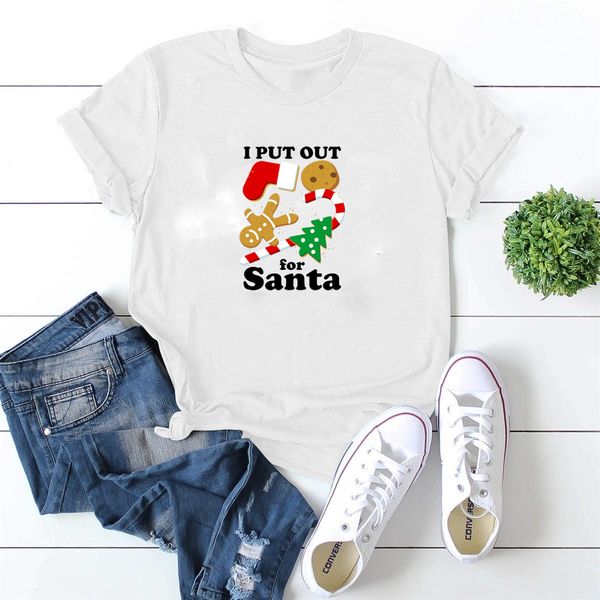 lh20174 explosive cartoon cute christmas i put out forsanta christmas stocking printed wild short sleeve t-shirt top, White
lh20174 explosive cartoon cute christmas i put out forsanta christmas stocking printed wild short sleeve t-shirt top, White