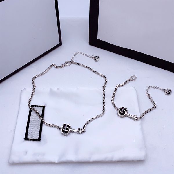 gorgeous retro style open key bracelet necklace s925 sterling silver jewelry 1:1 original luxury brands holiday gift q1201, Black
gorgeous retro style open key bracelet necklace s925 sterling silver jewelry 1:1 original luxury brands holiday gift q1201, Black